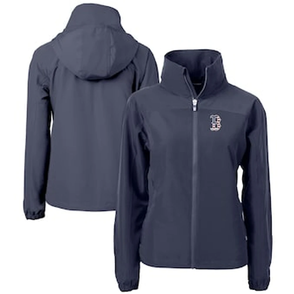 Women's Cutter & Buck Navy Boston Red Sox Charter Eco Recycled Full-Zip Jacket