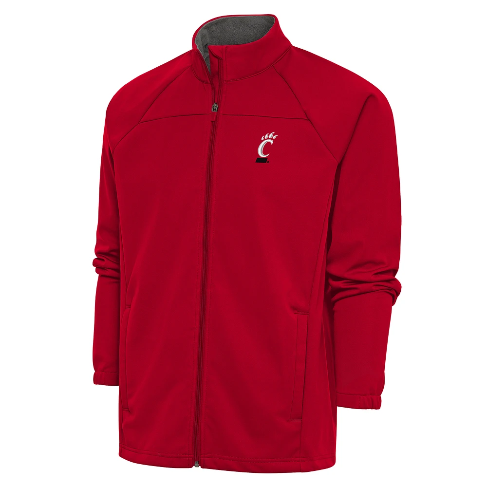 Men's Antigua Red Cincinnati Bearcats Links Full-Zip Golf Jacket