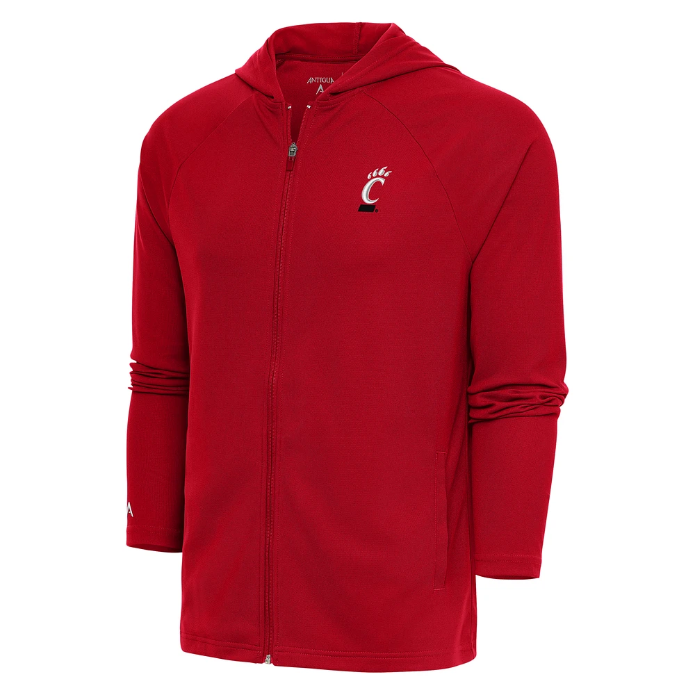 Men's Antigua Red Cincinnati Bearcats Legacy Full-Zip Hoodie