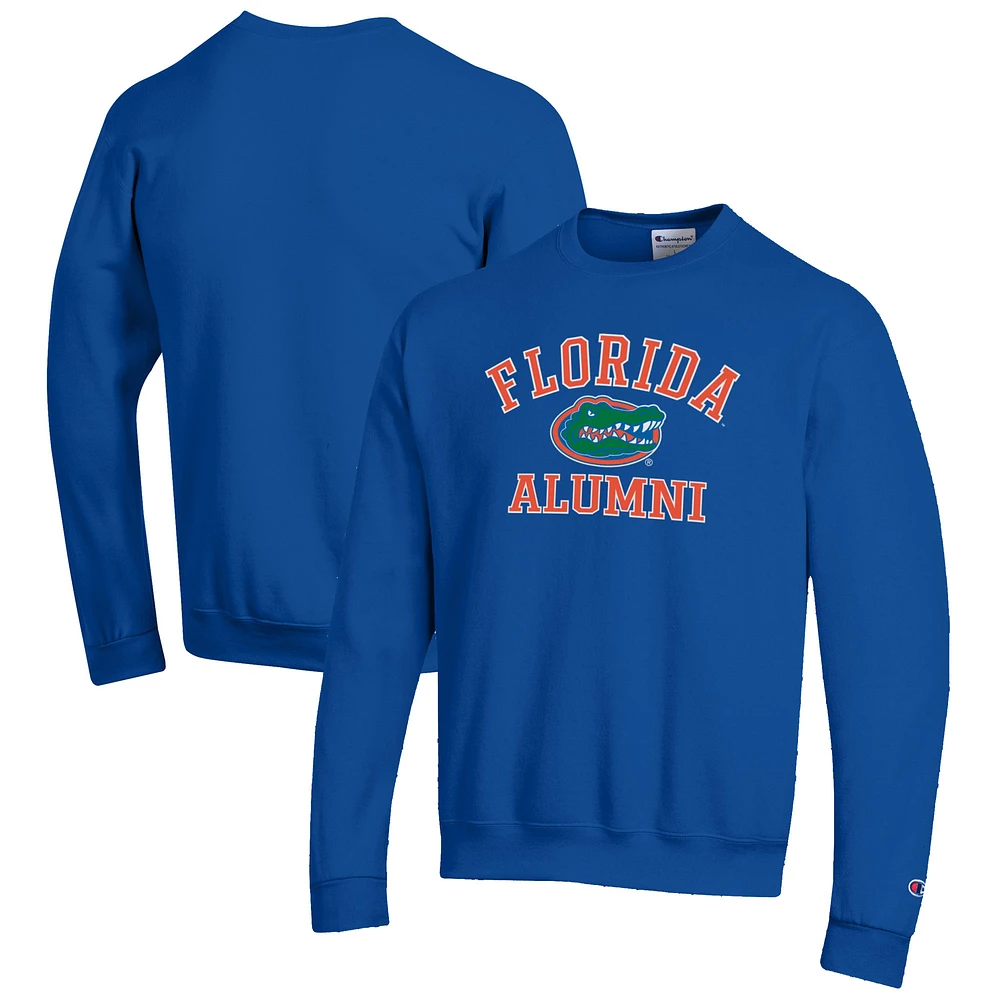 Men's Champion Royal Florida Gators Alumni Logo Arch Pullover Sweatshirt