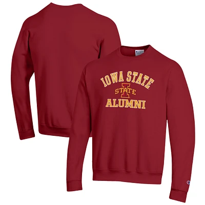 Men's Champion Cardinal Iowa State Cyclones Alumni Logo Arch Pullover Sweatshirt