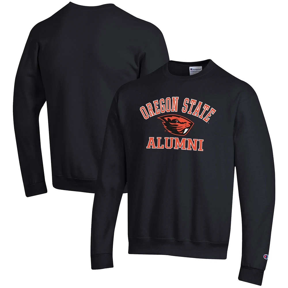 Men's Champion Black Oregon State Beavers Alumni Logo Arch Pullover Sweatshirt