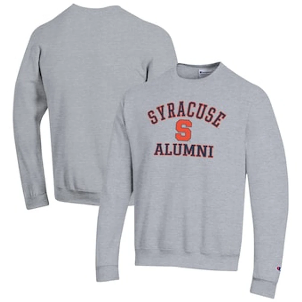 Men's Champion Gray Syracuse Orange Alumni Logo Arch Pullover Sweatshirt
