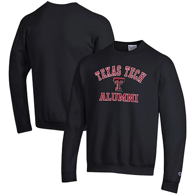 Men's Champion Black Texas Tech Red Raiders Alumni Logo Arch Pullover Sweatshirt