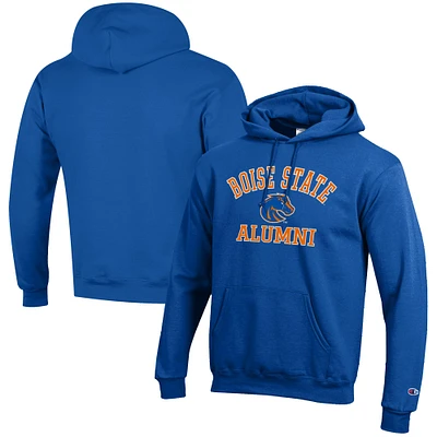 Men's Champion  Royal Boise State Broncos Alumni Logo Pullover Hoodie