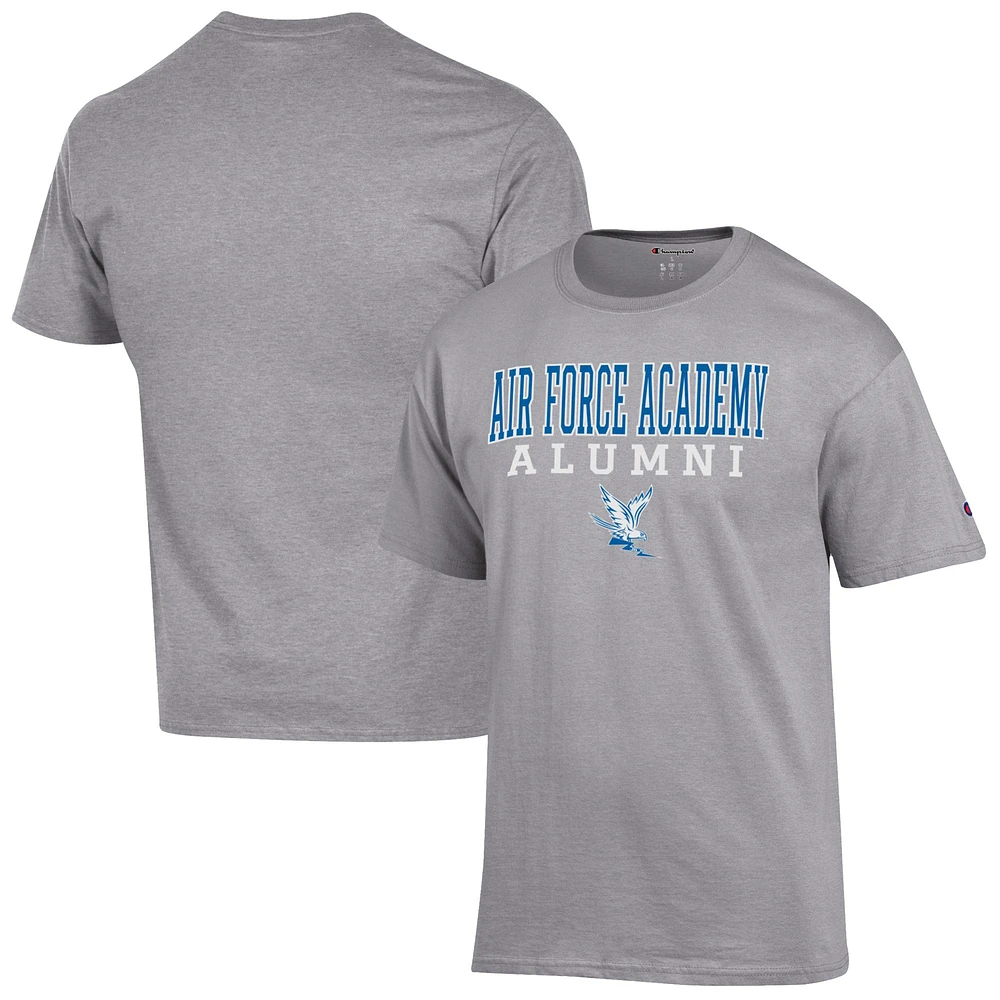 Men's Champion Gray Air Force Falcons Alumni Logo Stack T-Shirt