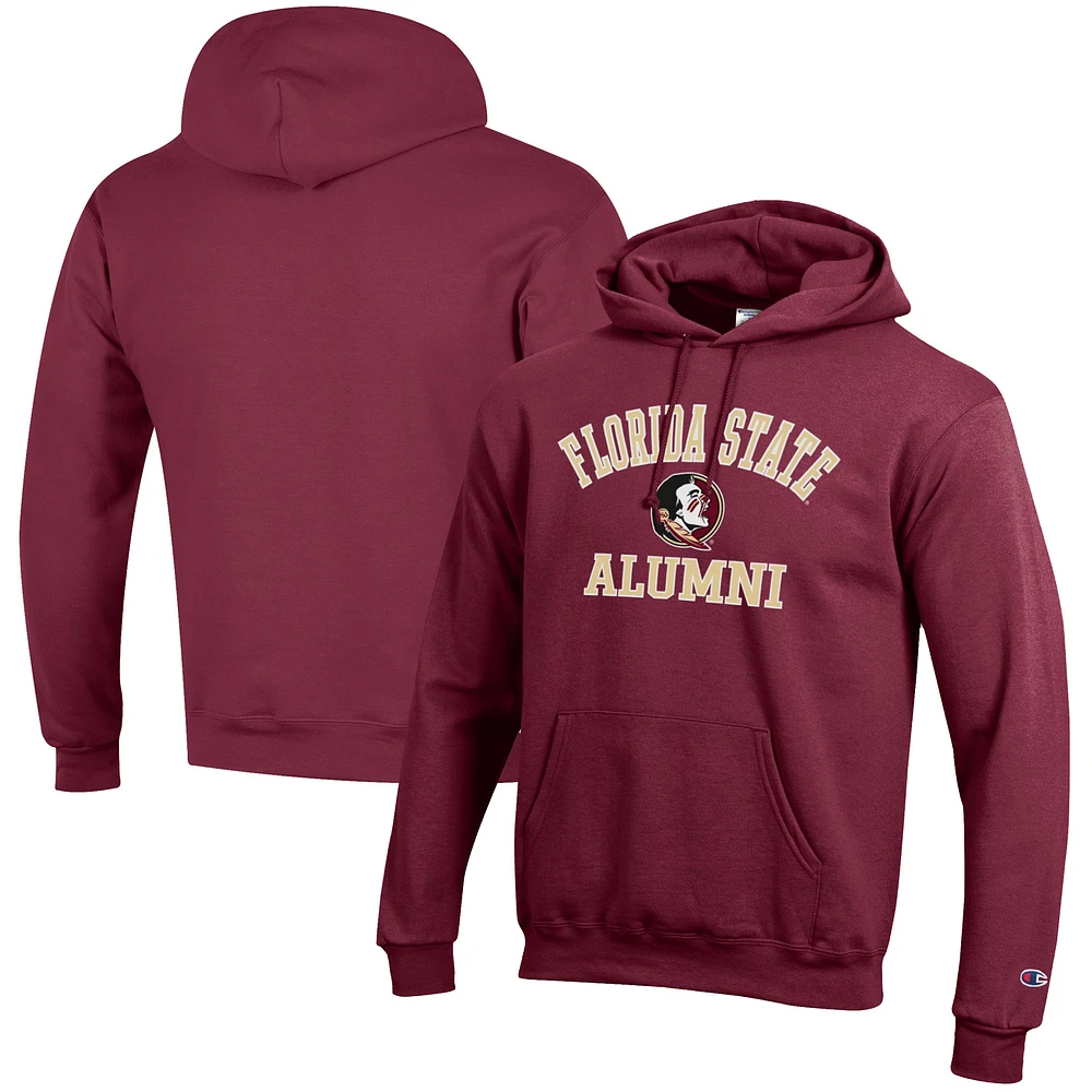 Men's Champion Garnet Florida State Seminoles Alumni Logo Pullover Hoodie