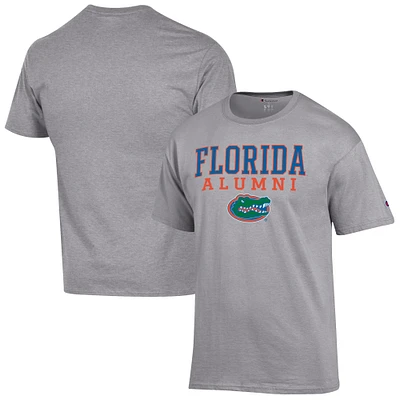 Men's Champion Gray Florida Gators Alumni Logo Stack T-Shirt