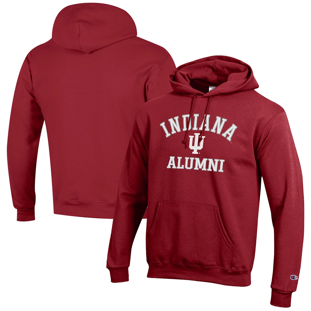 Men's Champion Crimson Indiana Hoosiers Alumni Logo Pullover Hoodie