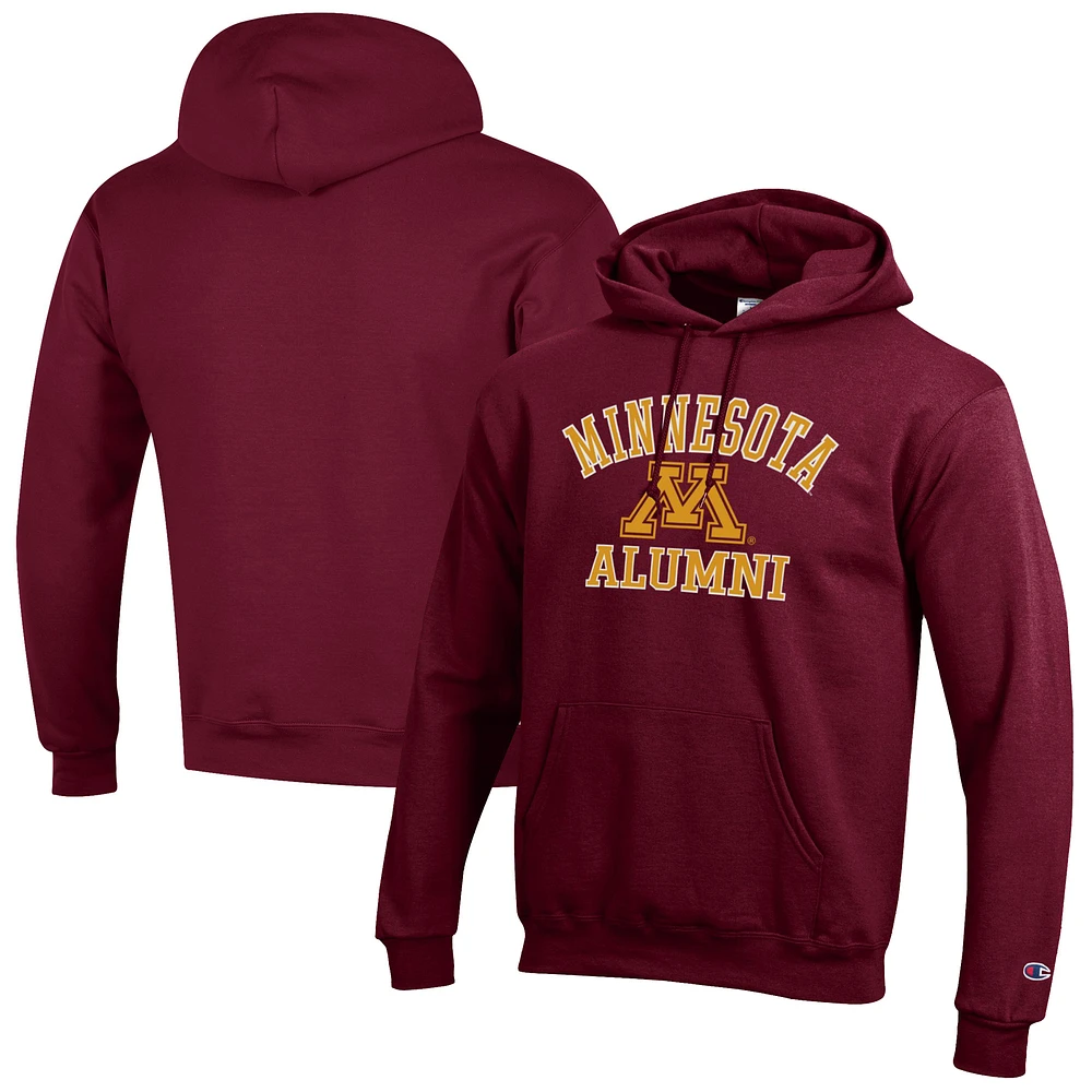 Men's Champion Maroon Minnesota Golden Gophers Alumni Logo Pullover Hoodie