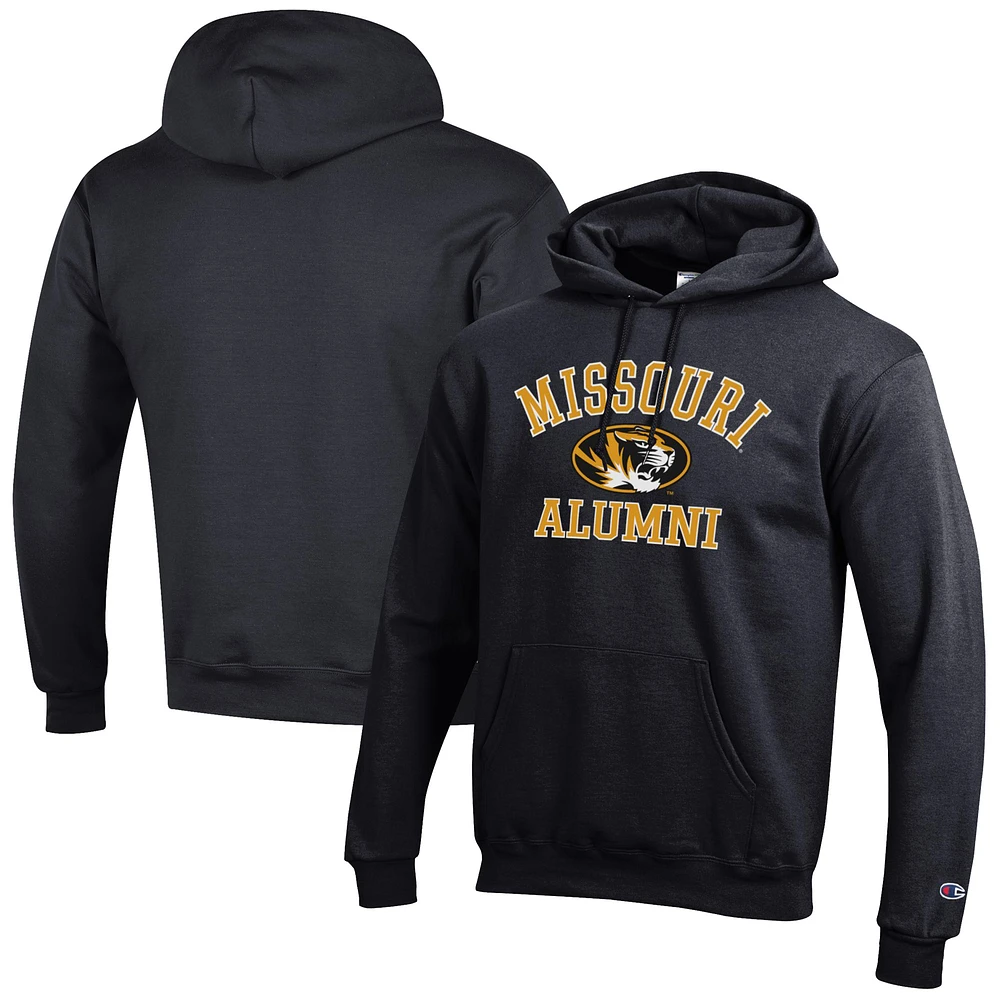 Men's Champion Black Missouri Tigers Alumni Logo Pullover Hoodie