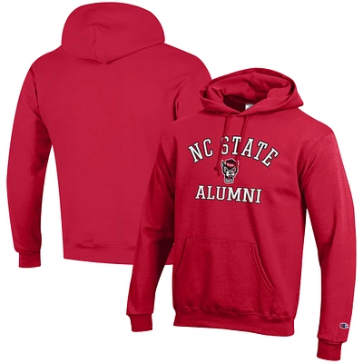 Men's Champion Red NC State Wolfpack Alumni Logo Pullover Hoodie