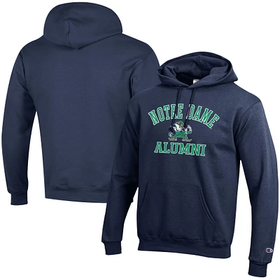 Men's Champion Navy Notre Dame Fighting Irish Alumni Logo Pullover Hoodie