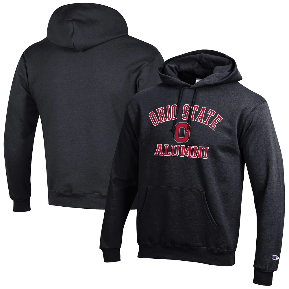 Men's Champion Black Ohio State Buckeyes Alumni Logo Pullover Hoodie