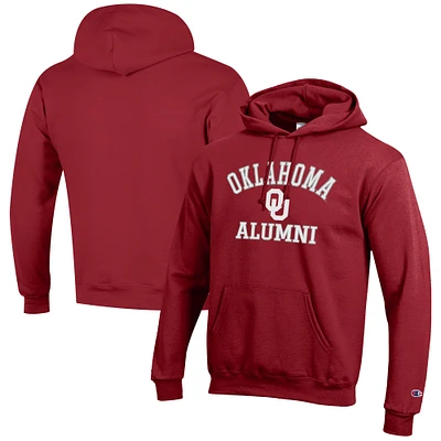 Men's Champion Crimson Oklahoma Sooners Alumni Logo Pullover Hoodie