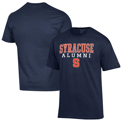 Men's Champion Navy Syracuse Orange Alumni Logo Stack T-Shirt