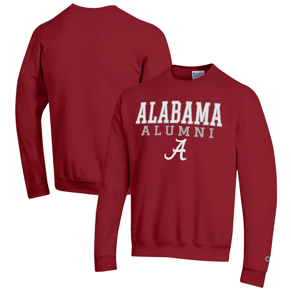 Men's Champion Crimson Alabama Tide Alumni Logo Pullover Sweatshirt