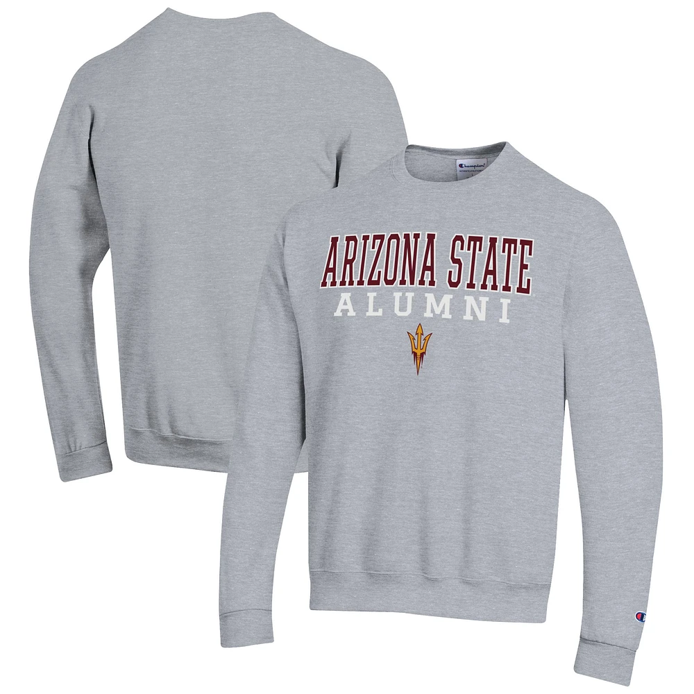 Men's Champion Gray Arizona State Sun Devils Alumni Logo Pullover Sweatshirt