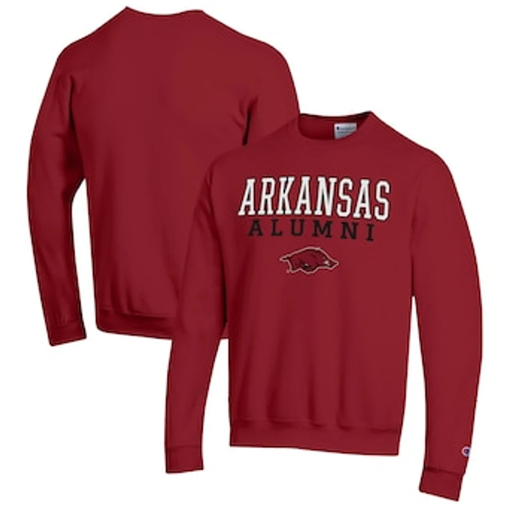 Men's Champion Cardinal Arkansas Razorbacks Alumni Logo Pullover Sweatshirt