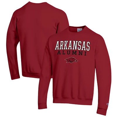 Men's Champion Cardinal Arkansas Razorbacks Alumni Logo Pullover Sweatshirt