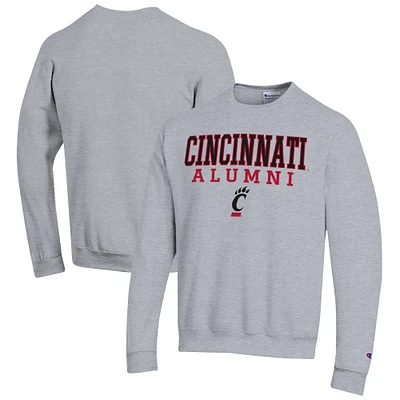 Men's Champion Gray Cincinnati Bearcats Alumni Logo Pullover Sweatshirt