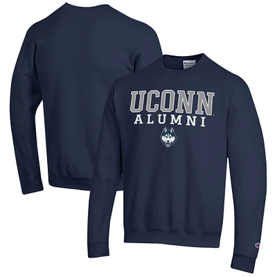 Men's Champion Navy UConn Huskies Alumni Logo Pullover Sweatshirt