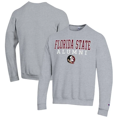 Men's Champion Gray Florida State Seminoles Alumni Logo Pullover Sweatshirt