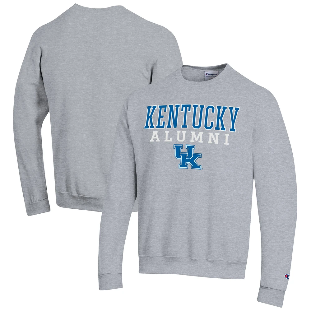 Men's Champion Gray Kentucky Wildcats Alumni Logo Pullover Sweatshirt