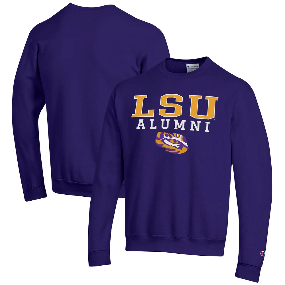 Men's Champion Purple LSU Tigers Alumni Logo Pullover Sweatshirt