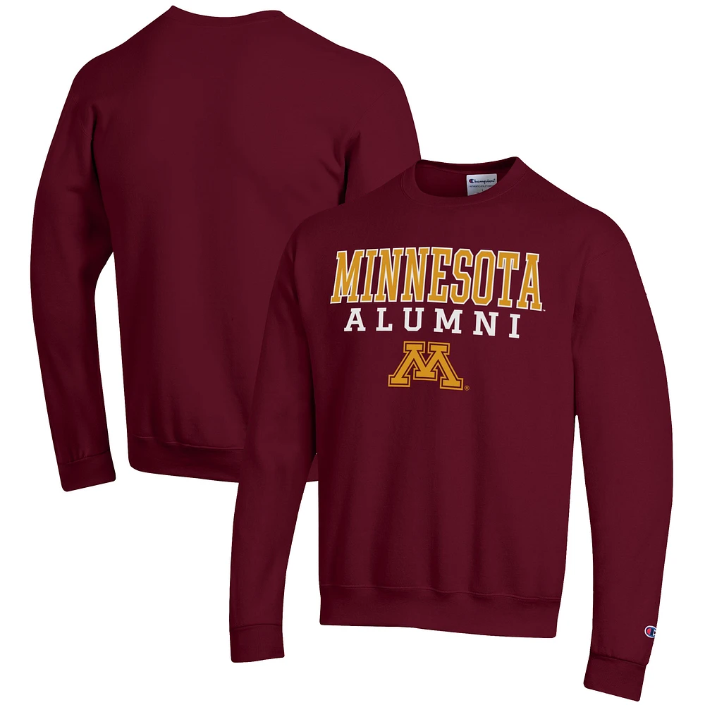 Men's Champion Maroon Minnesota Golden Gophers Alumni Logo Pullover Sweatshirt