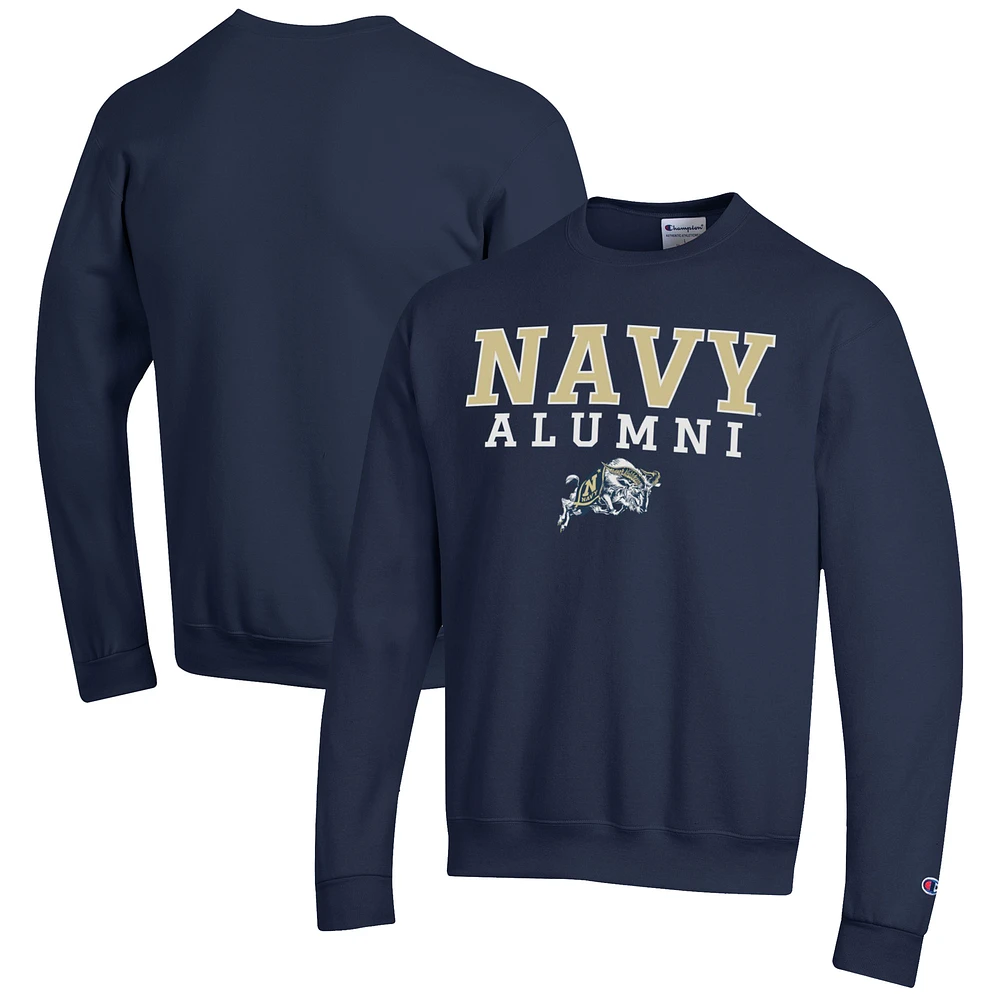 Men's Champion Navy Midshipmen Alumni Logo Pullover Sweatshirt