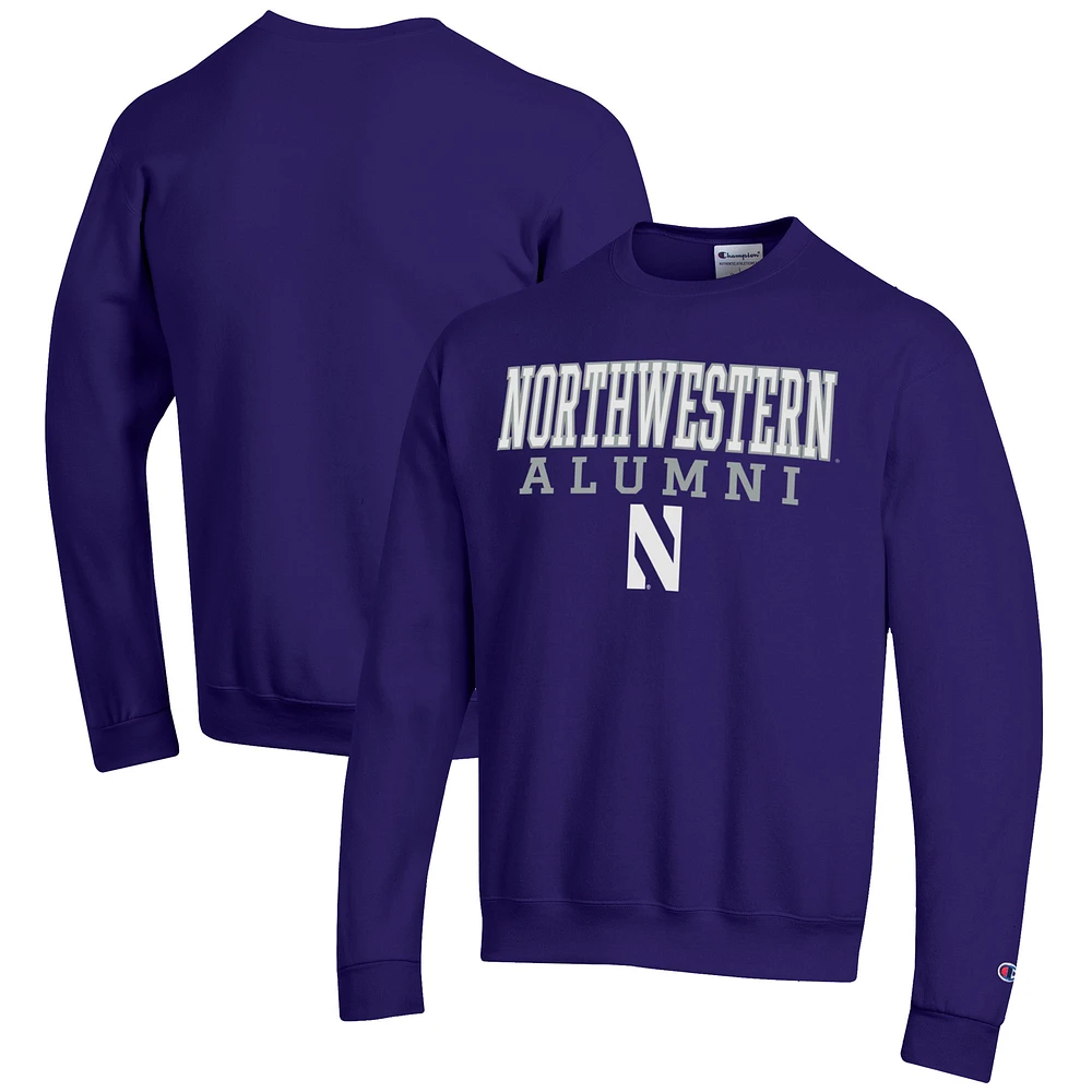 Men's Champion Northwestern Wildcats Alumni Logo Pullover Sweatshirt