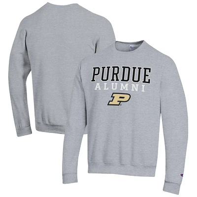 Men's Champion Gray Purdue Boilermakers Alumni Logo Pullover Sweatshirt