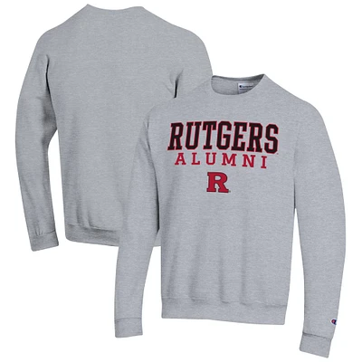 Men's Champion Gray Rutgers Scarlet Knights Alumni Logo Pullover Sweatshirt