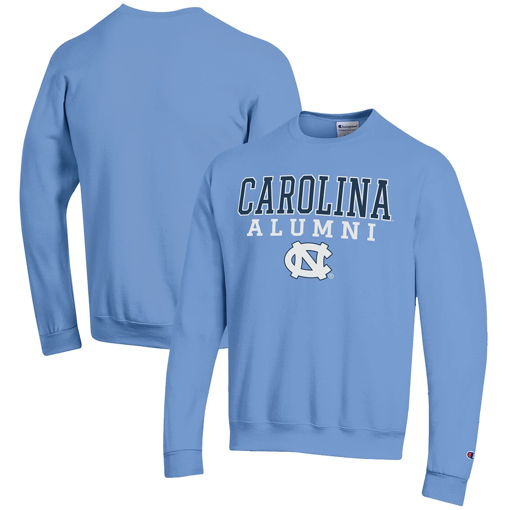 Men's Champion Carolina Blue North Tar Heels Alumni Logo Pullover Sweatshirt