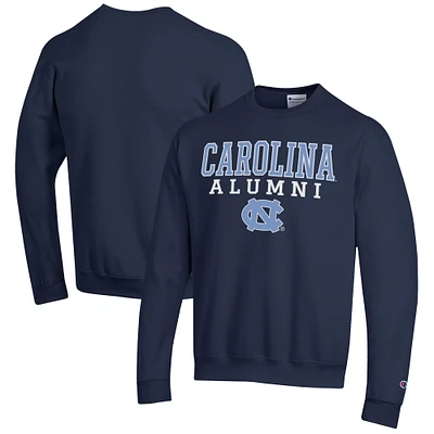 Men's Champion Navy North Carolina Tar Heels Alumni Logo Pullover Sweatshirt