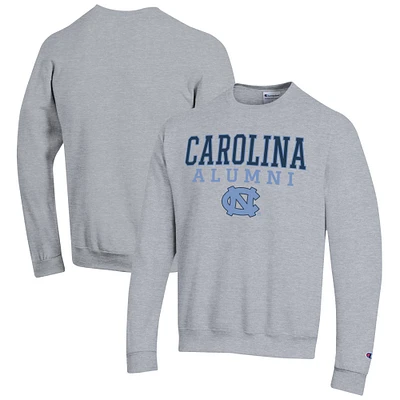 Men's Champion Gray North Carolina Tar Heels Alumni Logo Pullover Sweatshirt