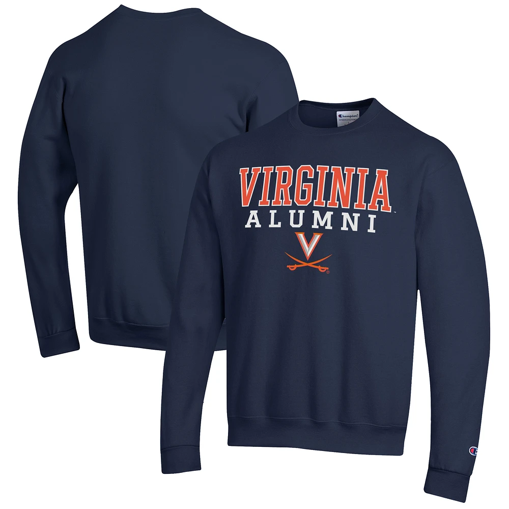 Men's Champion Navy Virginia Cavaliers Alumni Logo Pullover Sweatshirt