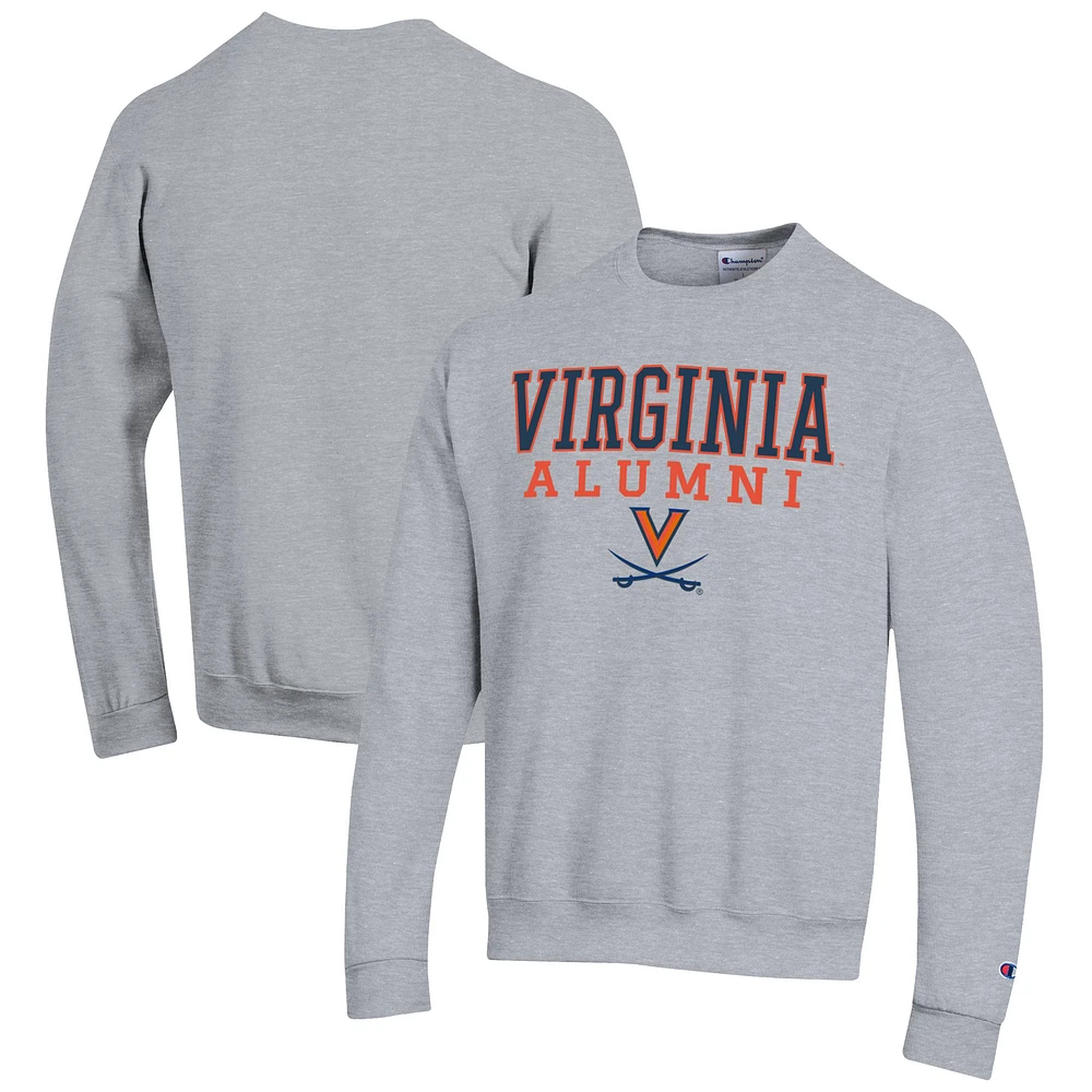 Men's Champion Gray Virginia Cavaliers Alumni Logo Pullover Sweatshirt