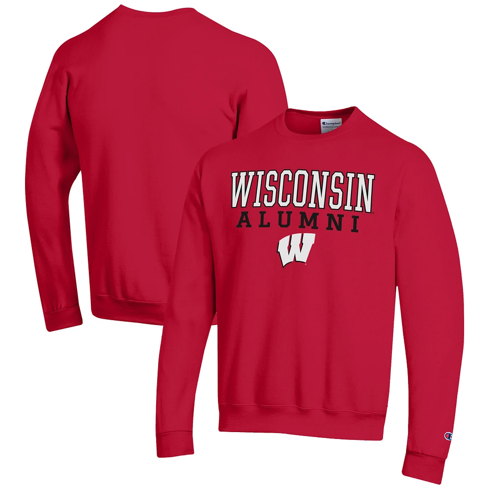 Men's Champion Wisconsin Badgers Alumni Logo Pullover Sweatshirt
