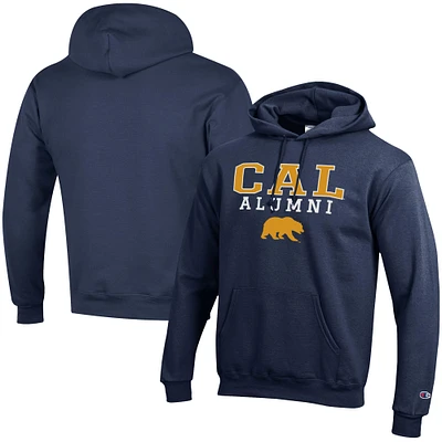 Men's Champion Navy Cal Bears Alumni Logo Stack Pullover Hoodie