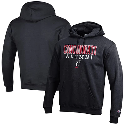 Men's Champion Cincinnati Bearcats Alumni Logo Stack Pullover Hoodie