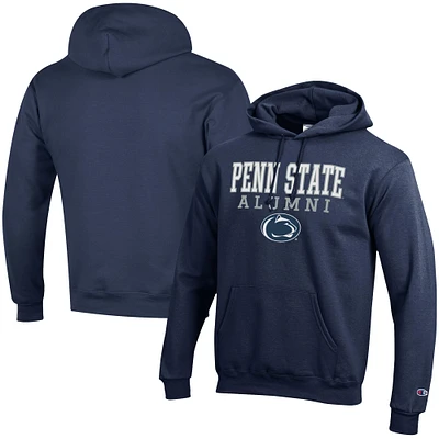 Men's Champion Navy Penn State Nittany Lions Alumni Logo Stack Pullover Hoodie
