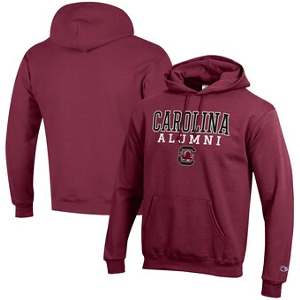 Men's Champion Garnet South Carolina Gamecocks Alumni Logo Stack Pullover Hoodie