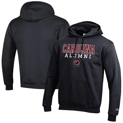 Men's Champion Black South Carolina Gamecocks Alumni Logo Stack Pullover Hoodie