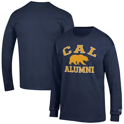 Men's Champion Navy Cal Bears Alumni Logo Long Sleeve T-Shirt