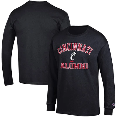 Men's Champion Black Cincinnati Bearcats Alumni Logo Long Sleeve T-Shirt