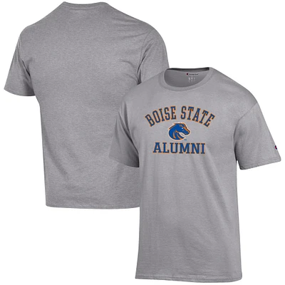 Men's Champion  Gray Boise State Broncos Alumni Logo T-Shirt