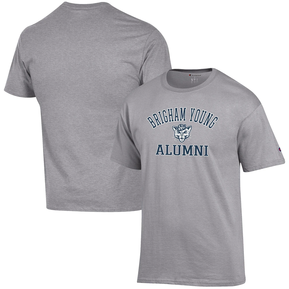 Men's Champion Gray BYU Cougars Alumni Logo T-Shirt