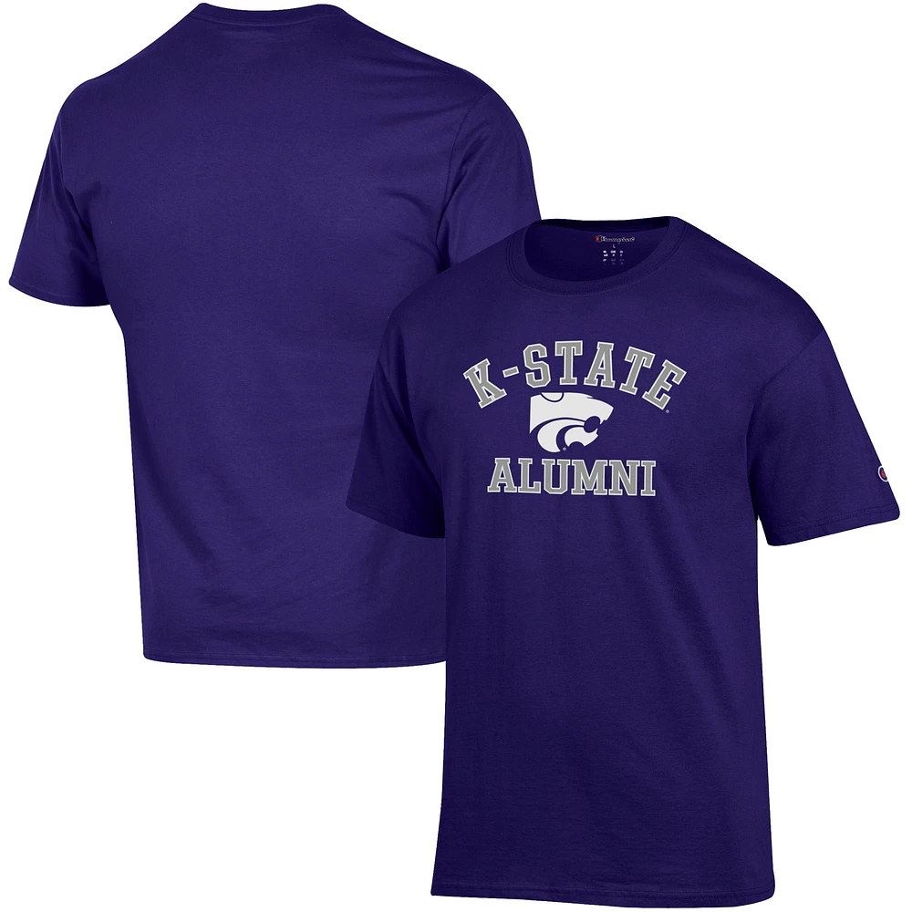 Men's Champion Purple Kansas State Wildcats Alumni Logo T-Shirt